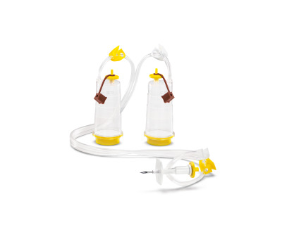 Sterisart® system, with septum, for liquids in closed, small volume containers